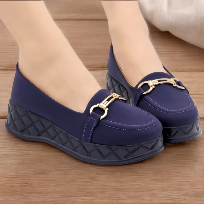 Men's slippers in a warm color like red or brown M0477 wedge pump
