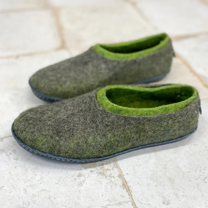 Men's slippers with a pointed toe for a stylish appearance 2in1 - Dual-Layered Felted Wool House Slippers for Men
