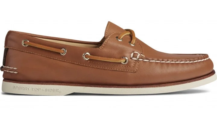Men's casual shoes with a padded heel for comfort Gold A/O Glove Leather - Tan