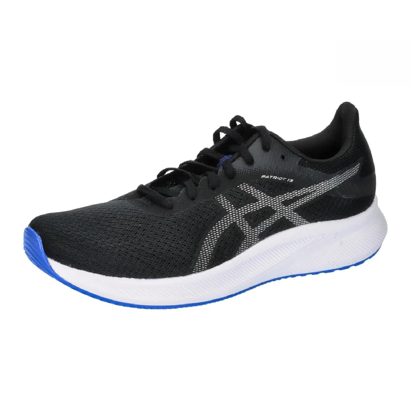 Men's sandals with a stretchy strap for a better fit Men's sandals with a stretchy strap for a better fit ASICS Patriot 13 Laufschuh Herren schwarz/Silber, 7.5 US - 40.5 EU Men's sandals with a stretchy strap for a better fit Men's sandals with a stretchy strap for a better fit ASICS Patriot 13 Laufschuh Herren schwarz/Silber, 7.5 US - 40.5 EU