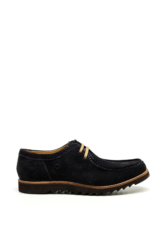 Men's casual shoes with a floral print for a unique style Base London Becker Suede Deck Shoe, Navy Men's casual shoes with a floral print for a unique style Base London Becker Suede Deck Shoe, Navy