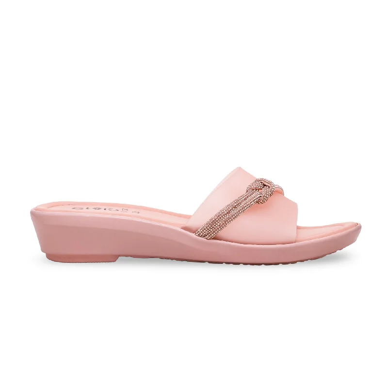 Men's slippers with a pointed toe for a stylish appearance Pink Formal Slipper PU0153