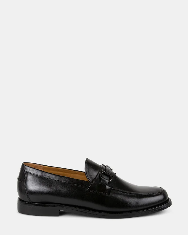 Men's loafers with a cushioned footbed Men's loafers with a cushioned footbed DOLPH BLACK LEATHER Men's loafers with a cushioned footbed Men's loafers with a cushioned footbed DOLPH BLACK LEATHER