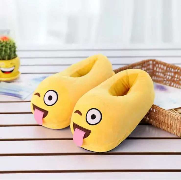 Men's slippers with a logo patch on the side Emoji smily shoes
