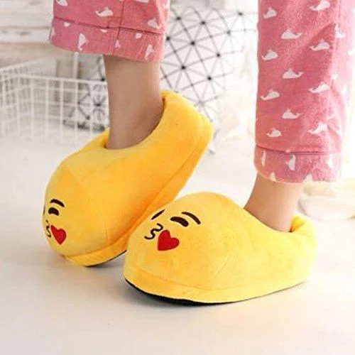 Men's slippers with a shock - absorbing midsole Emoji lovely shoes