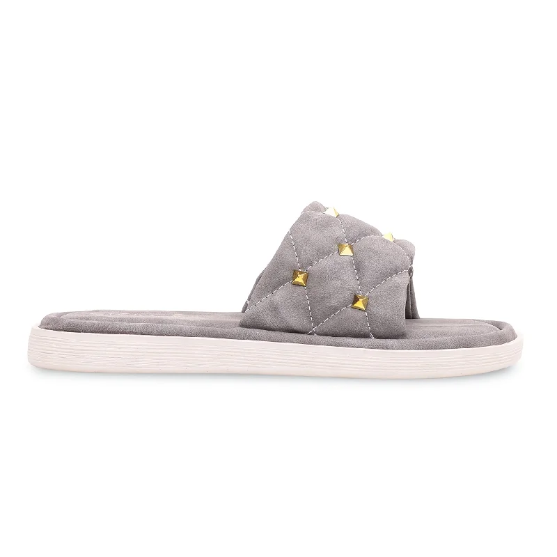 Men's slippers with a shock - absorbing midsole Grey Formal Slipper FR8109