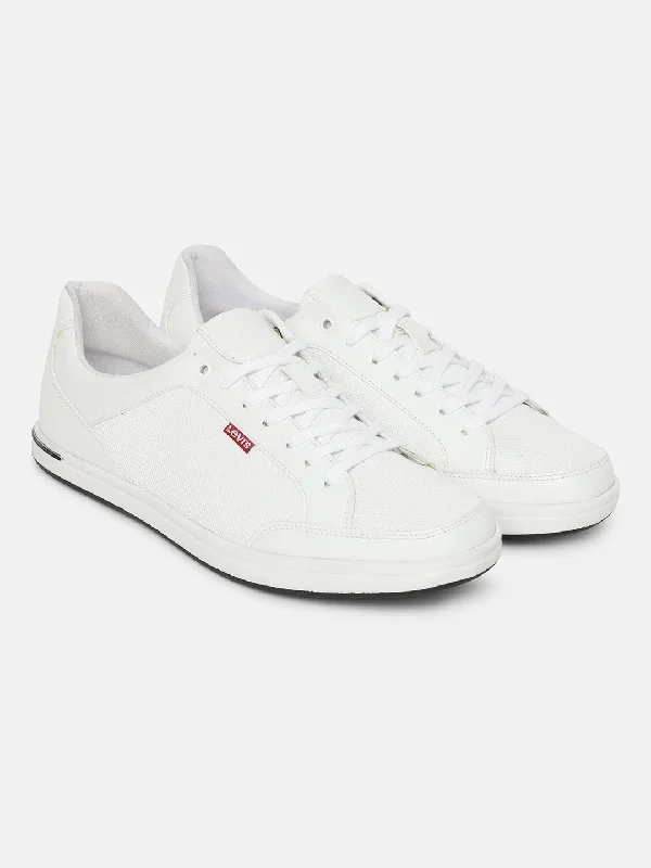 Men's casual shoes with a soft insole for cushioning Men's White Solid Shoes