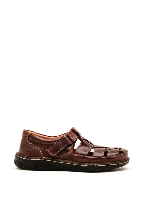 Men's casual shoes with a logo patch on the tongue Dubarry Mens Barta Velcro Leather Sandals, Chestnut Men's casual shoes with a logo patch on the tongue Dubarry Mens Barta Velcro Leather Sandals, Chestnut