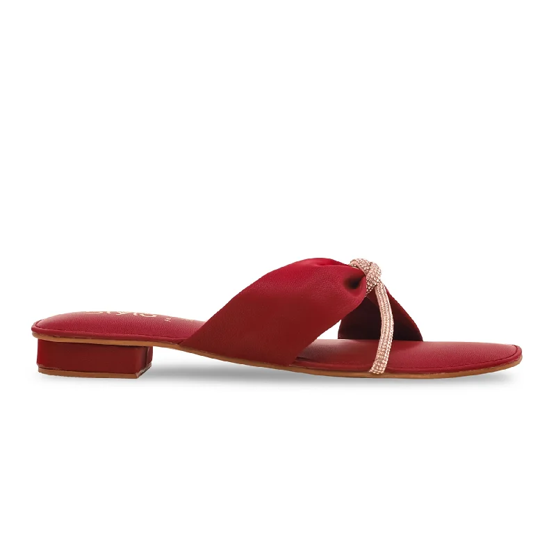 Men's slippers with a memory foam insole Maroon Fancy Slipper FN7691