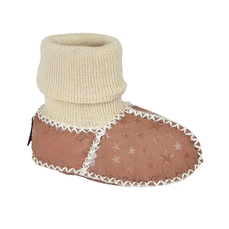 Men's slippers with a breathable fabric upper BABY SHEEPSKIN SLIPPER SOCKS - EARTH STAR Men's slippers with a breathable fabric upper BABY SHEEPSKIN SLIPPER SOCKS - EARTH STAR