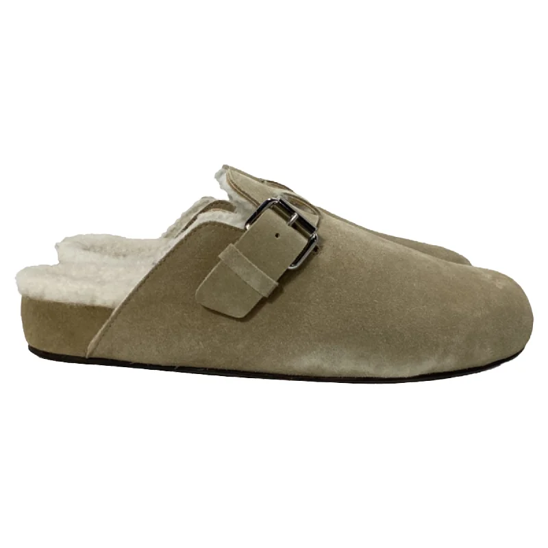 Men's loafers with a low - heeled design Men's loafers with a low - heeled design Isabel Marant Mirvin Shearling-Lined Clogs in Beige Suede Men's loafers with a low - heeled design Men's loafers with a low - heeled design Isabel Marant Mirvin Shearling-Lined Clogs in Beige Suede