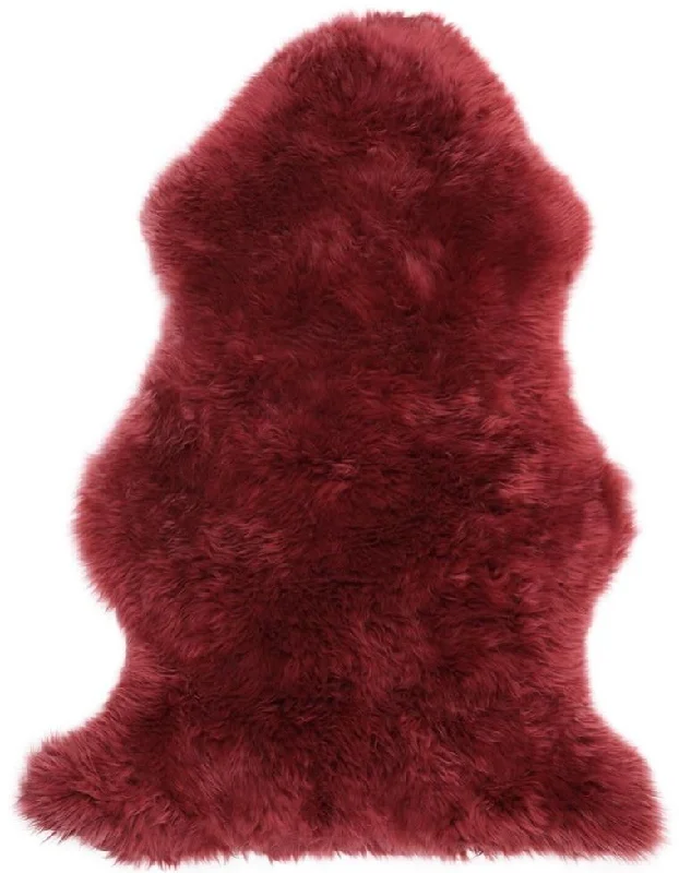 Men's slippers with a logo patch on the side NATURAL SHEEPSKIN RUG COLOUR STRAWBERRY Men's slippers with a logo patch on the side NATURAL SHEEPSKIN RUG COLOUR STRAWBERRY