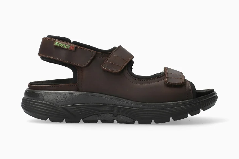 Men's sandals with a stretchy strap for a better fit Men's sandals with a stretchy strap for a better fit Wilfried - Dark Brown Men's sandals with a stretchy strap for a better fit Men's sandals with a stretchy strap for a better fit Wilfried - Dark Brown