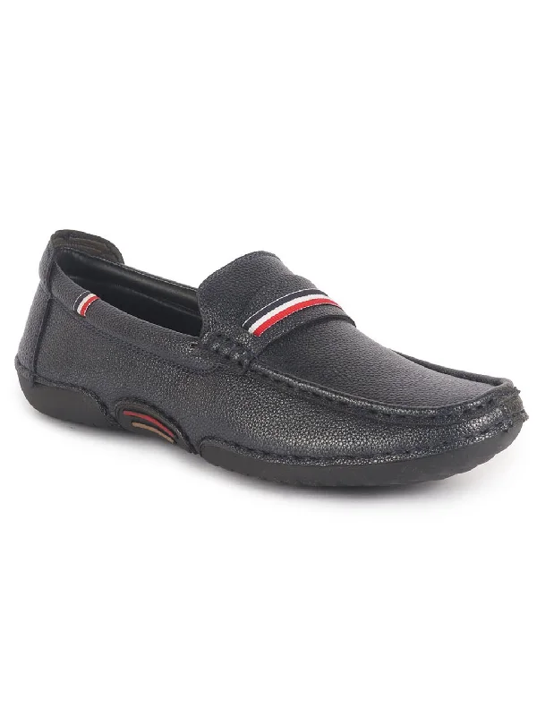 Men's casual shoes with a logo patch on the tongue Men Navy Blue Stitched Stripe Design Classic Slip-Ons Loafer with Flexible Slip Resistant Sole|Slip On Shoes|Casual Shoes Men's casual shoes with a logo patch on the tongue Men Navy Blue Stitched Stripe Design Classic Slip-Ons Loafer with Flexible Slip Resistant Sole|Slip On Shoes|Casual Shoes
