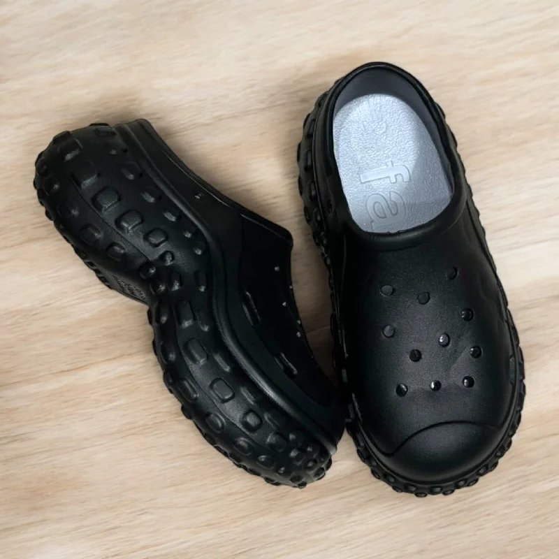Men's slippers with a Velcro closure for easy on and off Black comfy shoes