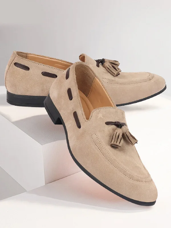 Men's casual shoes with a floral print for a unique style Men Cheeku Suede Leather Casual Tassel Loafer Shoes Men's casual shoes with a floral print for a unique style Men Cheeku Suede Leather Casual Tassel Loafer Shoes