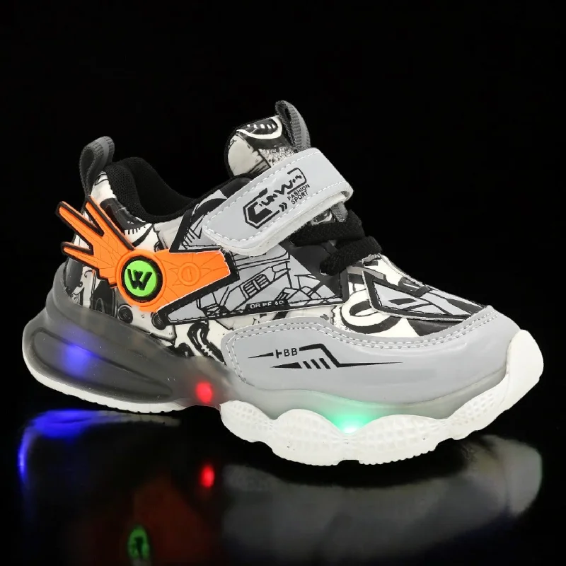 Men's slippers with a pointed toe for a stylish appearance Kids fugia lightup