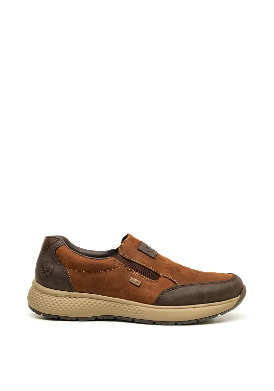 Men's casual shoes with a floral print for a unique style Rieker Mens Slip-on Shoe, Brown Men's casual shoes with a floral print for a unique style Rieker Mens Slip-on Shoe, Brown