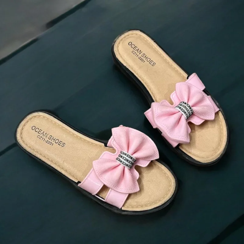 Men's slippers with a non - slip outsole for safety Bow slipper