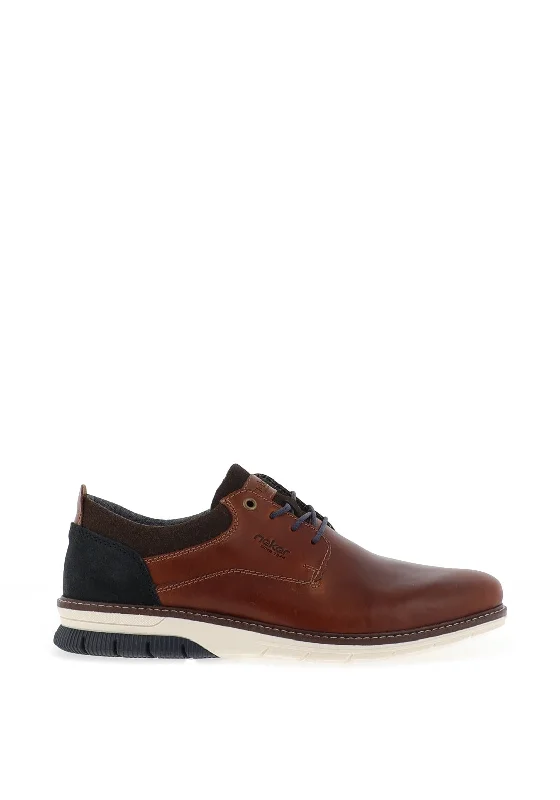 Men's casual shoes with a logo patch on the tongue Rieker Men’s Laced Casual Shoes, Cognac Men's casual shoes with a logo patch on the tongue Rieker Men’s Laced Casual Shoes, Cognac