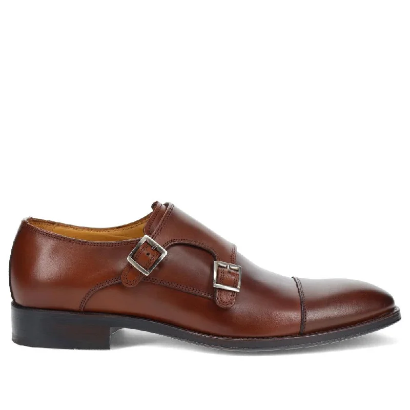 Men's casual shoes with a padded heel for comfort Chadwick Leather Buckled Shoes - CHADWICK / 326 188 Men's casual shoes with a padded heel for comfort Chadwick Leather Buckled Shoes - CHADWICK / 326 188