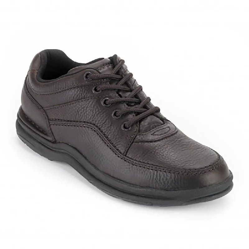 Men's casual shoes with a metallic trim World Tour - Chocolate
