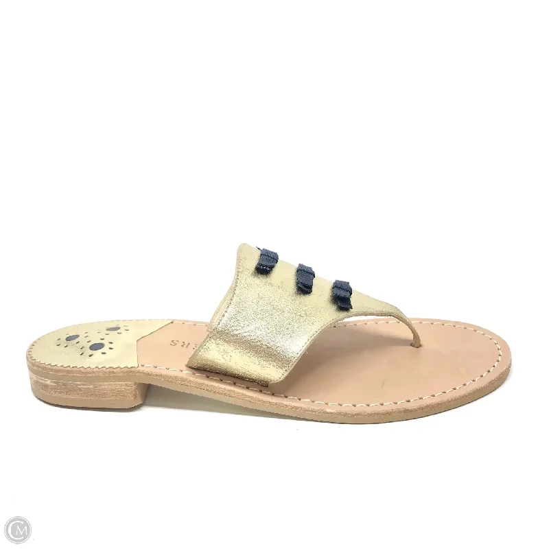 Flip - flop style men's sandals for beach wear Flip - flop style men's sandals for beach wear Sandals Flats By Jack Rogers In Gold, Size: 9 Flip - flop style men's sandals for beach wear Flip - flop style men's sandals for beach wear Sandals Flats By Jack Rogers In Gold, Size: 9