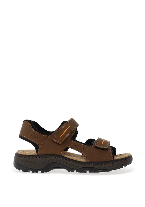 Men's casual shoes with a padded heel for comfort Rieker Mens Extra Wide Fit Velcro Sandals, Brown Men's casual shoes with a padded heel for comfort Rieker Mens Extra Wide Fit Velcro Sandals, Brown