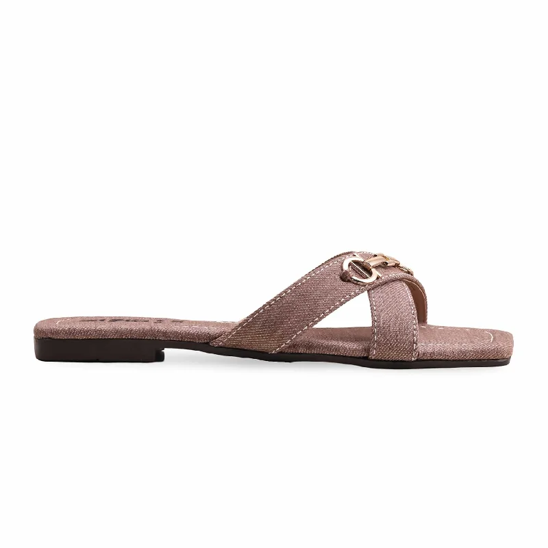 Men's plush slippers with a faux fur lining Brown Casual Slipper CL1878