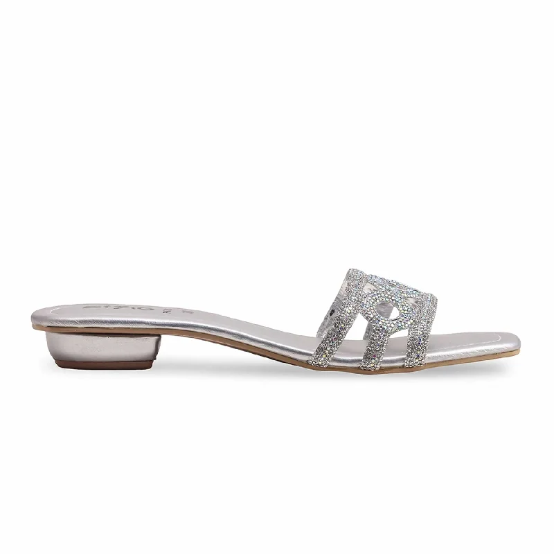Men's slippers with a soft, flexible sole Silver Fancy Slipper FN7902
