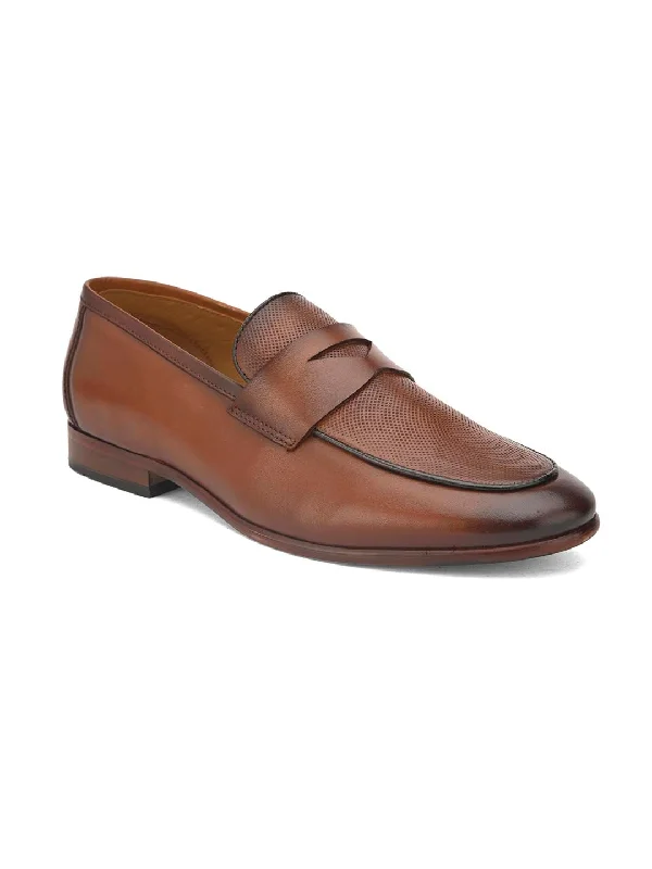 Men's casual shoes with a logo patch on the tongue Alberto Torresi Genuine Leather Brown Loafers For Men Men's casual shoes with a logo patch on the tongue Alberto Torresi Genuine Leather Brown Loafers For Men