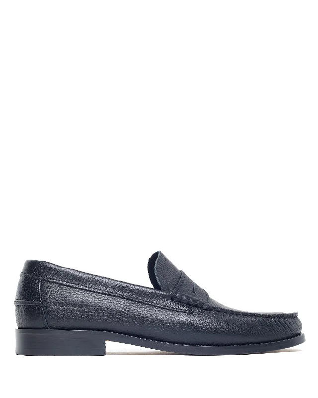 Men's leather loafers with a penny slot Men's leather loafers with a penny slot Punch Leather Black/Black Sole Men's leather loafers with a penny slot Men's leather loafers with a penny slot Punch Leather Black/Black Sole