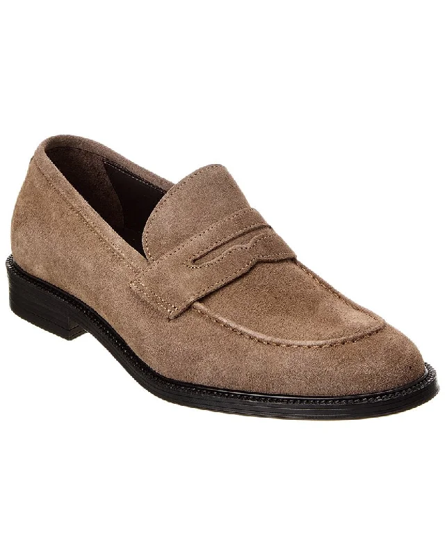 Men's loafers with a perforated leather upper for ventilation Men's loafers with a perforated leather upper for ventilation M by Bruno Magli Dorzano Suede Loafer Men's loafers with a perforated leather upper for ventilation Men's loafers with a perforated leather upper for ventilation M by Bruno Magli Dorzano Suede Loafer