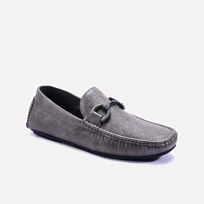 Men's loafers with a cushioned footbed Men's loafers with a cushioned footbed Gray Textured Horsebit Loafers 0130953 Men's loafers with a cushioned footbed Men's loafers with a cushioned footbed Gray Textured Horsebit Loafers 0130953
