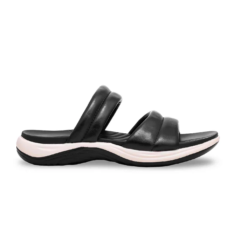 Men's slippers with a removable insole for cleaning Black Formal Slipper PU0304