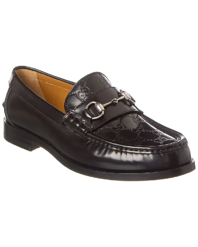Men's loafers with a leather lining for comfort Men's loafers with a leather lining for comfort Gucci Horsebit GG Leather Loafer