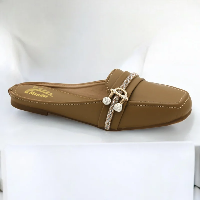Men's slippers with a stretchy side panel for a better fit M0516 open back