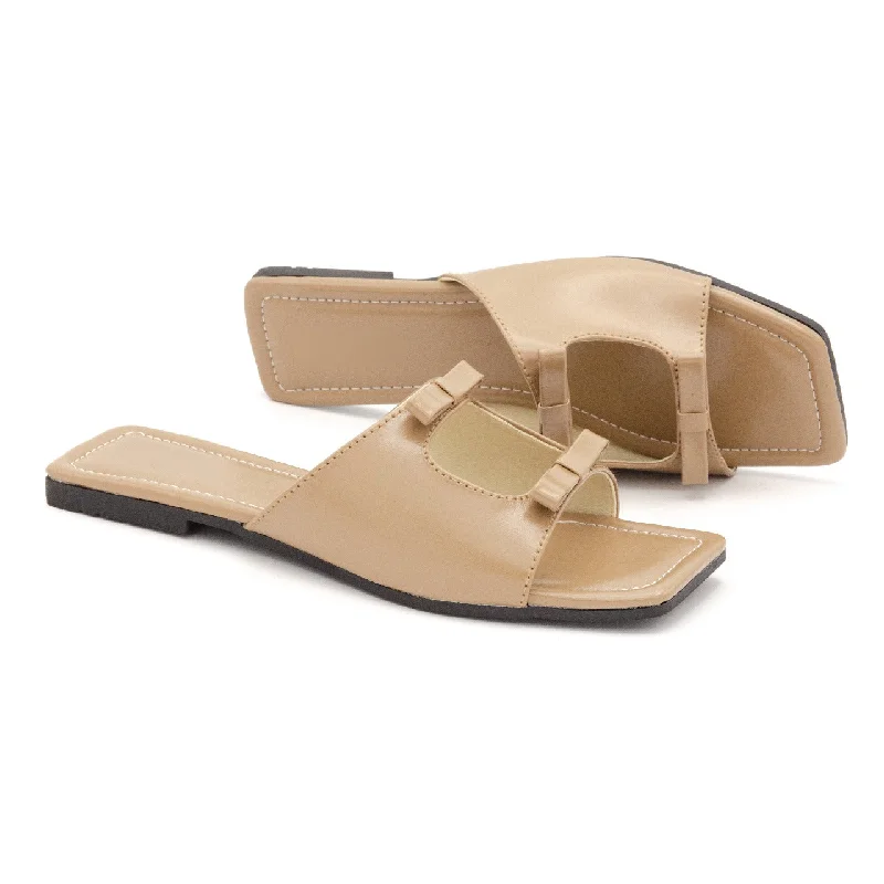 Men's slippers with a soft, flexible sole M077 flat slipper