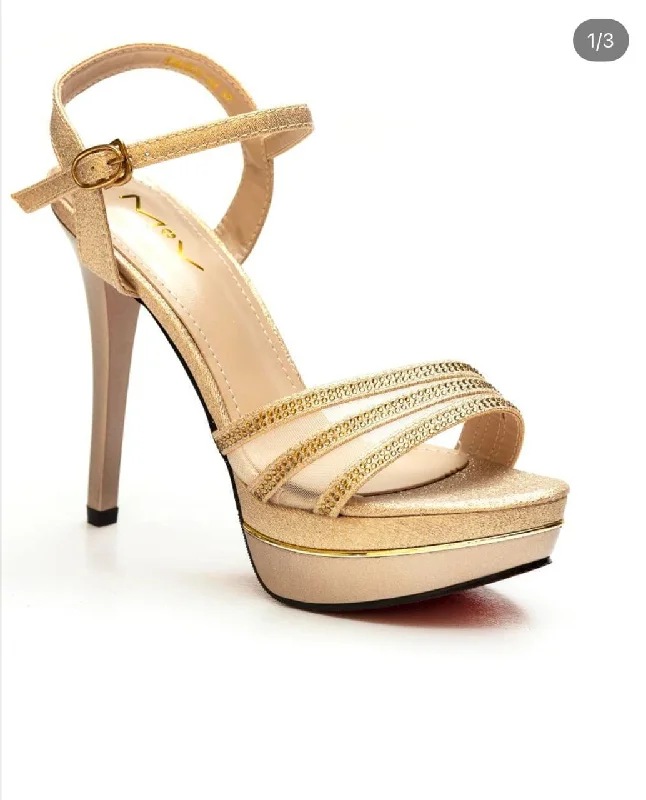 Men's slippers with a removable insole for cleaning Moy heel gold