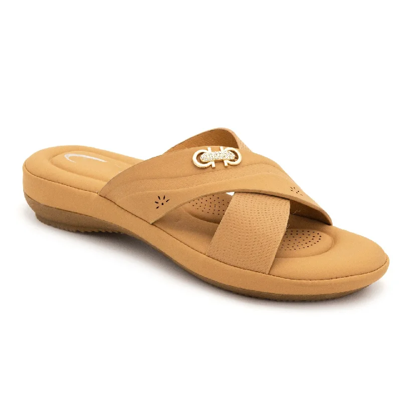 Men's slippers with a logo patch on the side M0156 cross slipper