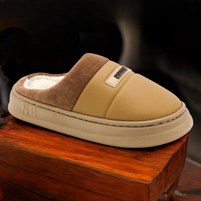 Men's slippers with a leather sole for a classic look M0456 men halfshoes