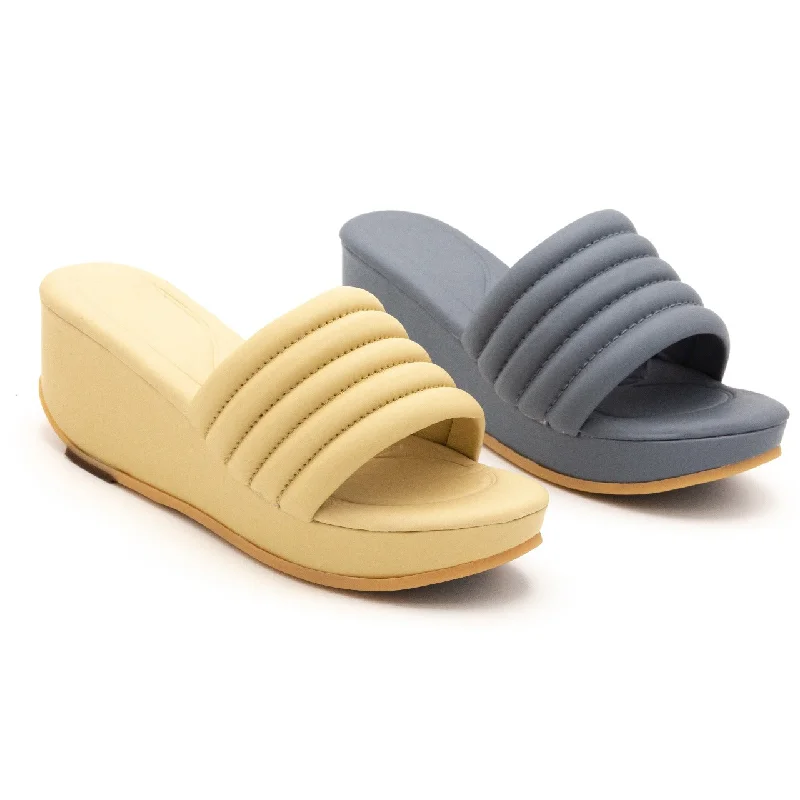 Men's slippers with a memory foam insole M0109 wedge