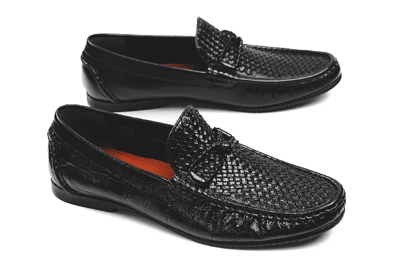 Men's loafers with a leather lining for comfort Men's loafers with a leather lining for comfort LOGO 9285 BKW Men's loafers with a leather lining for comfort Men's loafers with a leather lining for comfort LOGO 9285 BKW