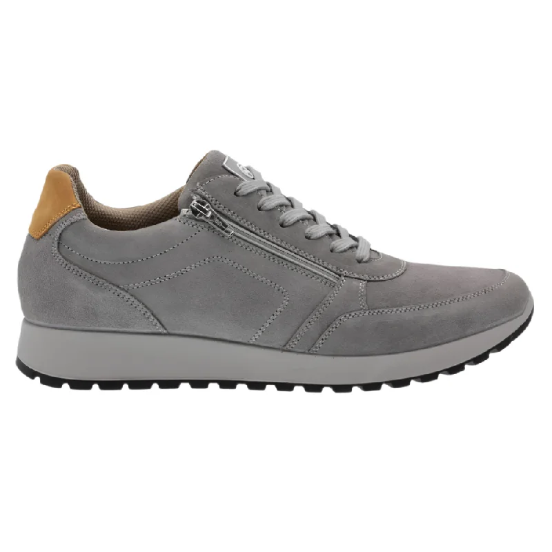 Men's casual shoes with a thick sole for added height Ara Men's Murray Zip Sneaker in Grey Men's casual shoes with a thick sole for added height Ara Men's Murray Zip Sneaker in Grey