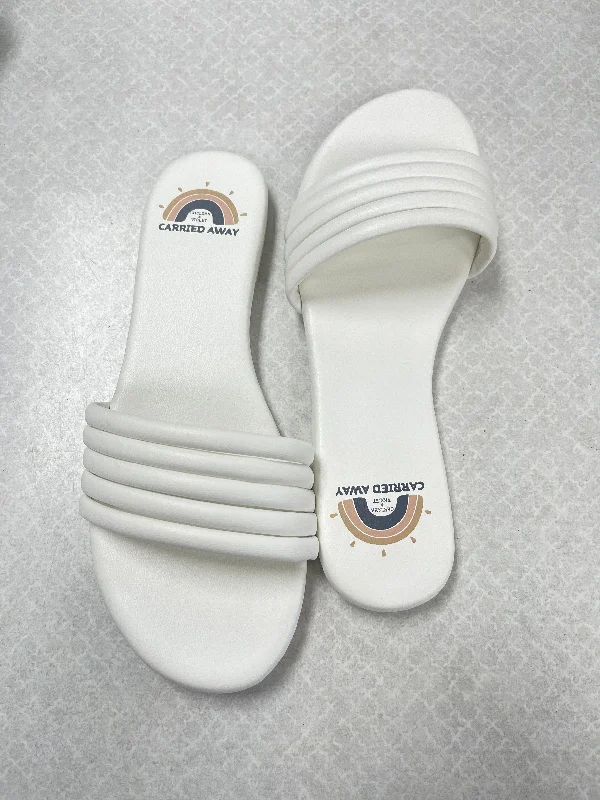 Men's sandals with a perforated leather upper for ventilation Men's sandals with a perforated leather upper for ventilation Sandals Flats By Chelsea And Violet In White, Size:6 Men's sandals with a perforated leather upper for ventilation Men's sandals with a perforated leather upper for ventilation Sandals Flats By Chelsea And Violet In White, Size:6