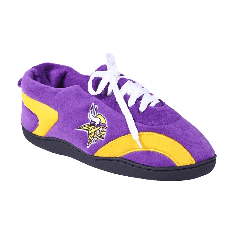 Leather men's slippers with a mule style Minnesota Vikings All Around