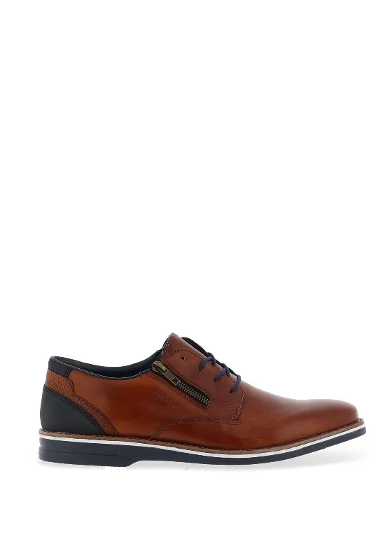 Men's casual shoes with a geometric pattern Rieker Men’s Casual Laced Shoes, Brown
