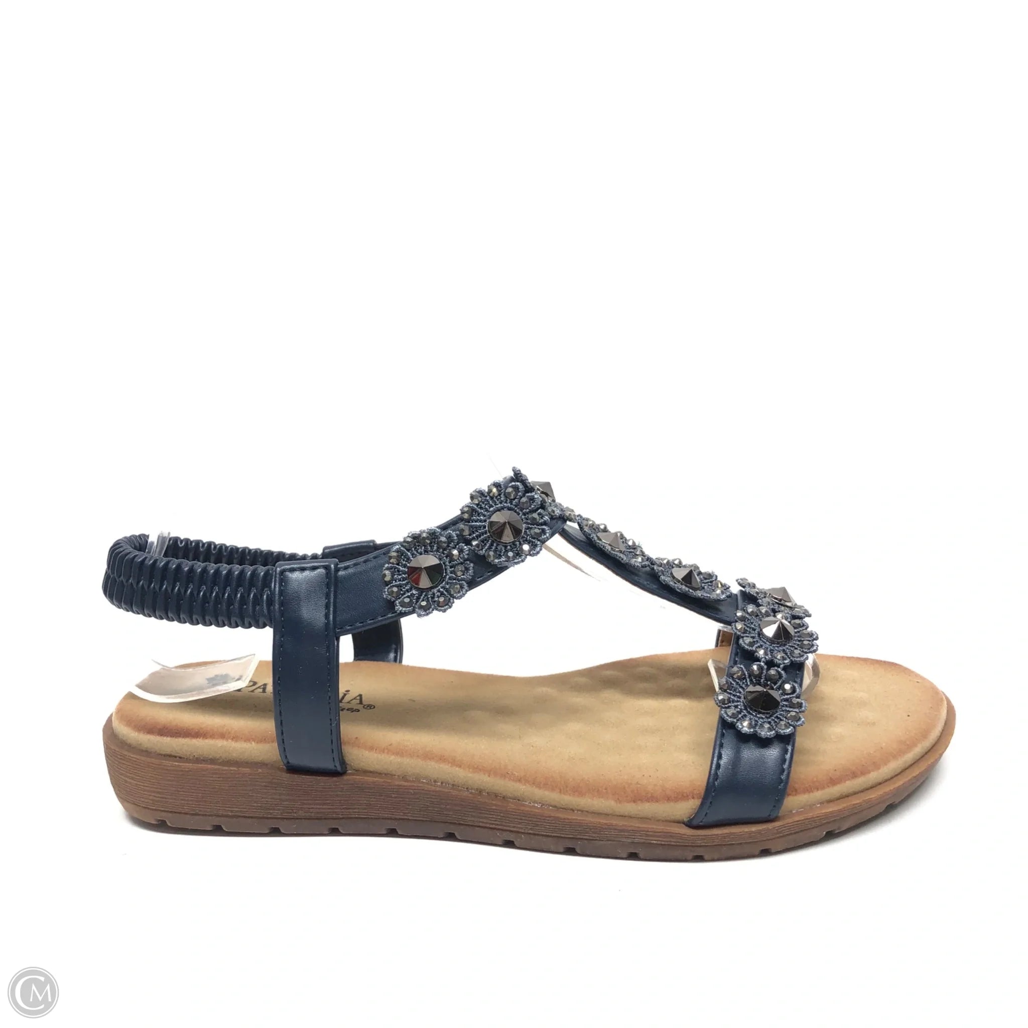 Men's sandals with a perforated leather upper for ventilation Men's sandals with a perforated leather upper for ventilation Sandals Flats By Spring Step In Navy, Size: 6.5 Men's sandals with a perforated leather upper for ventilation Men's sandals with a perforated leather upper for ventilation Sandals Flats By Spring Step In Navy, Size: 6.5