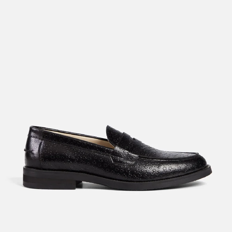 Men's loafers with a low - heeled design Men's loafers with a low - heeled design Wilde Black Star Penny Loafer - Men's Men's loafers with a low - heeled design Men's loafers with a low - heeled design Wilde Black Star Penny Loafer - Men's