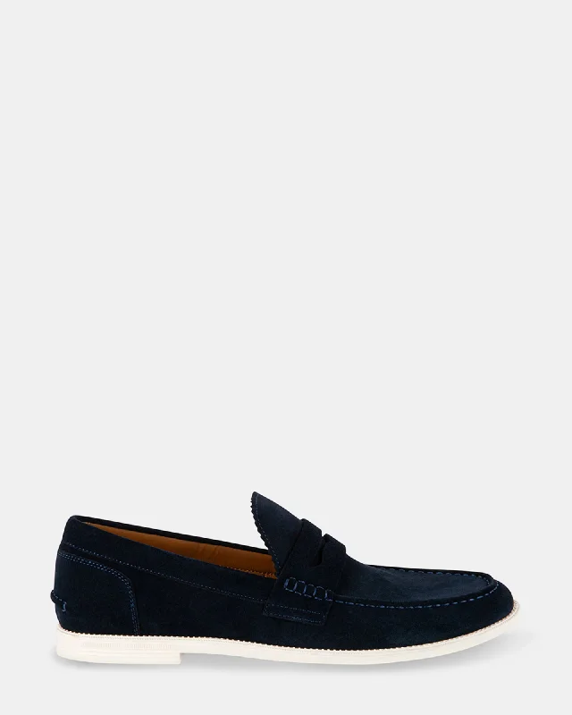 Men's loafers with a removable insole for cleaning Men's loafers with a removable insole for cleaning RAMSEE NAVY SUEDE Men's loafers with a removable insole for cleaning Men's loafers with a removable insole for cleaning RAMSEE NAVY SUEDE
